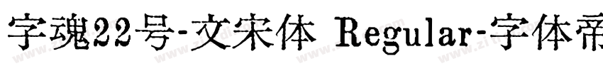 字魂22号-文宋体 Regular字体转换